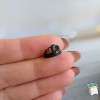 Сережка кафф Корона медичне золото Xuping Black Без проколу